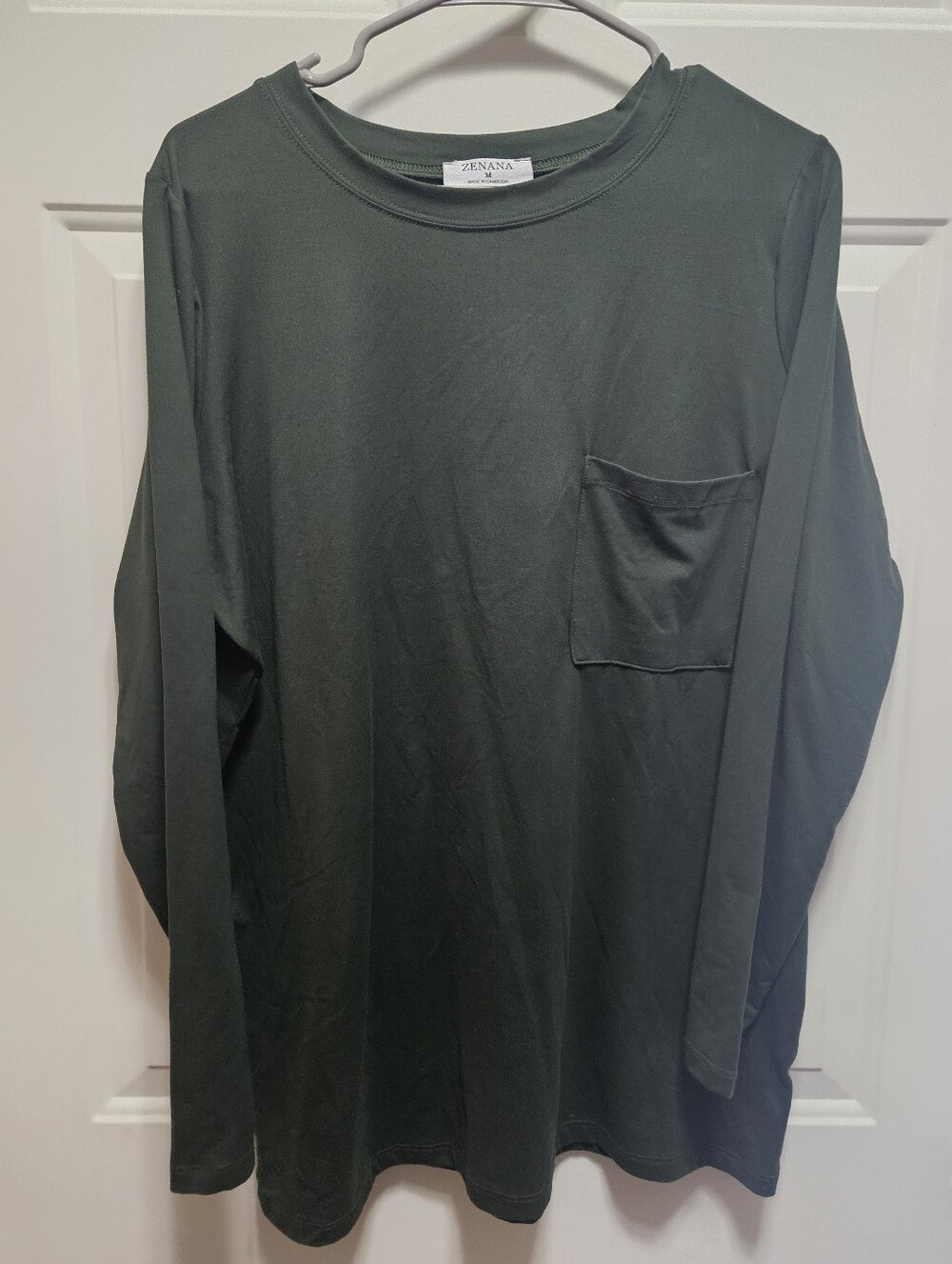 Zenana Butter Soft Long Sleeve Pocket Tee